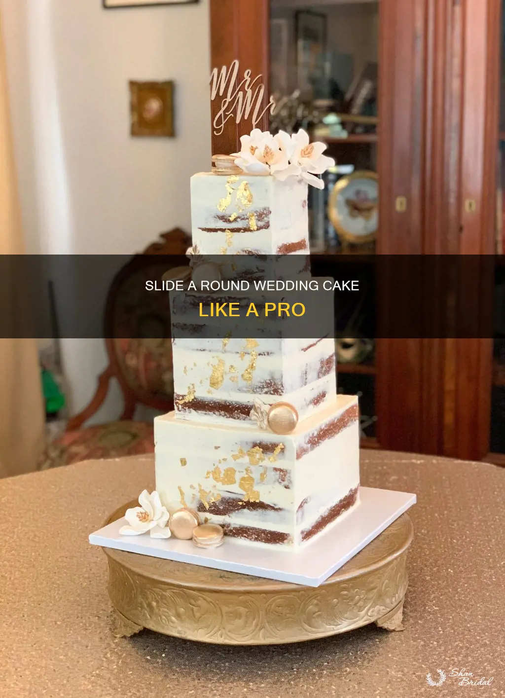 how to properly slide a round cake for a wedding