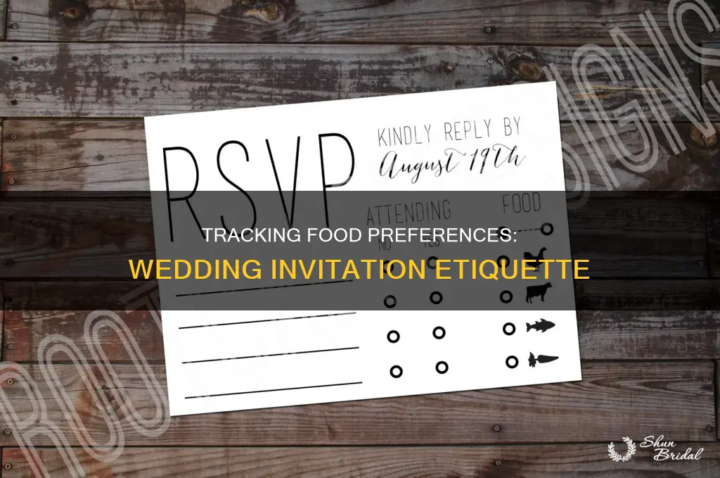 how to properly track food on wedding invitations