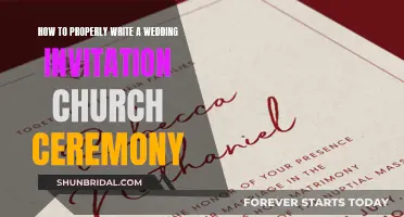 Writing Wedding Invites: Church Ceremony Edition