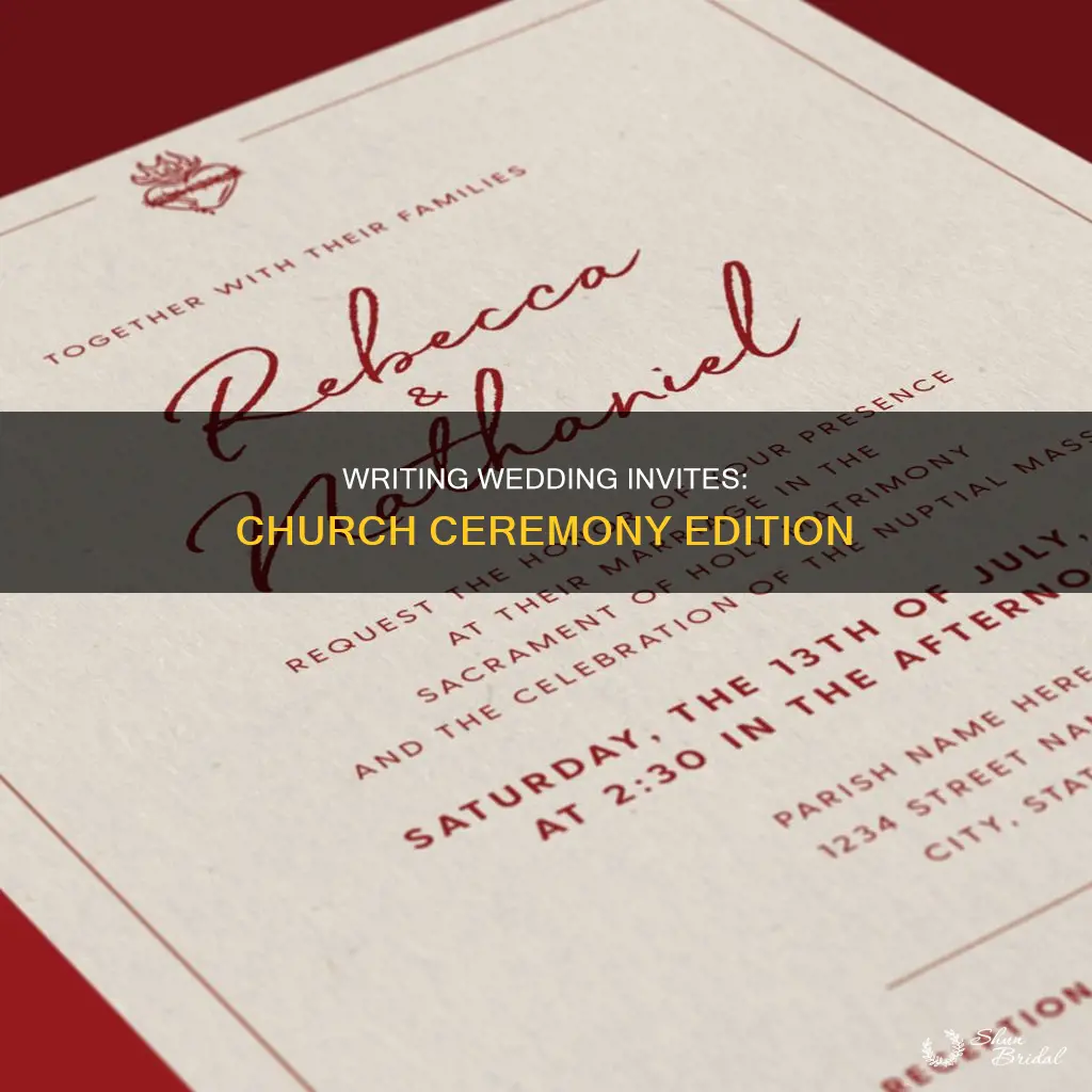 how to properly write a wedding invitation church ceremony