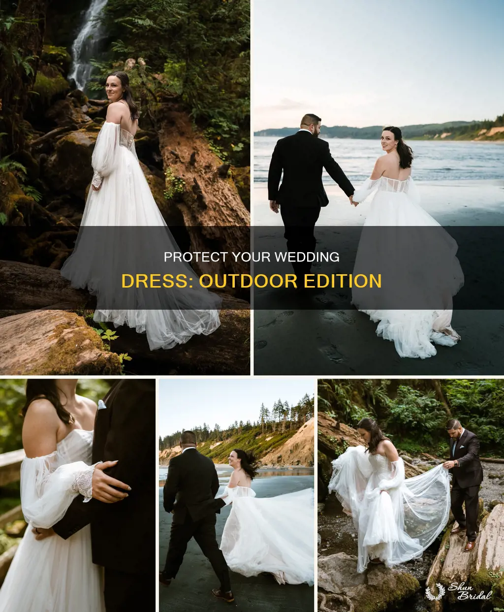 how to protect bottom of wedding dress outdoor wedding