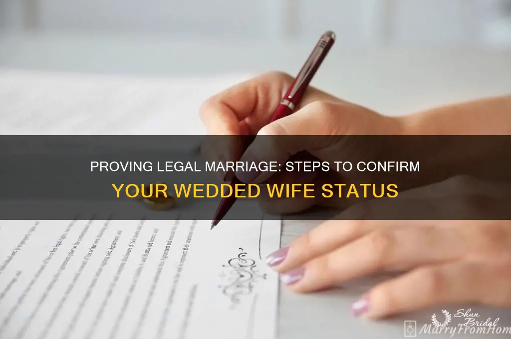 how to prove legally wedded wife