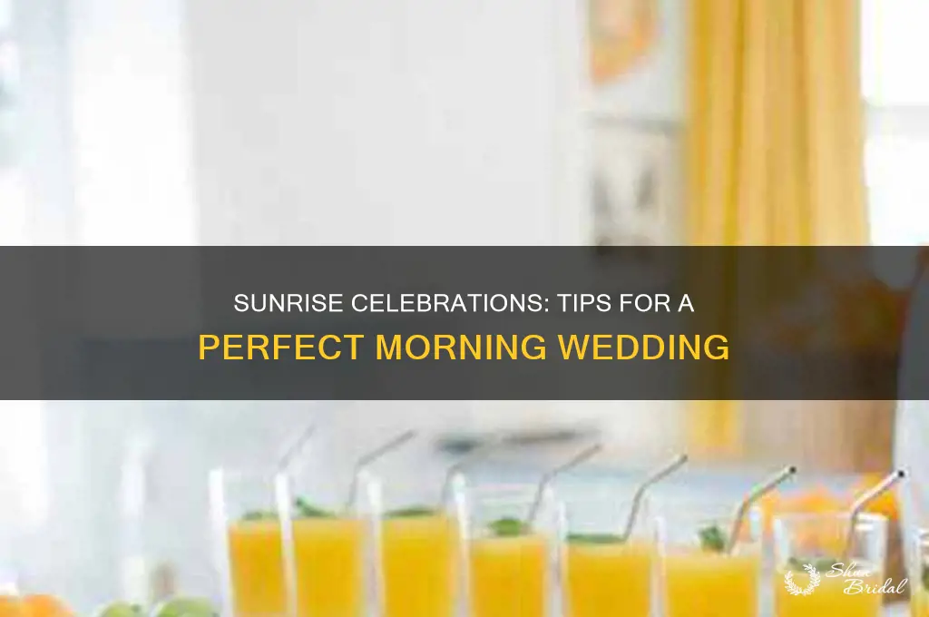 how to pull off a morning wedding