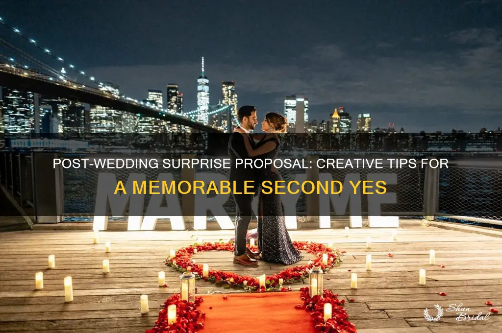 how to pull off a surprise propoal after a wedding