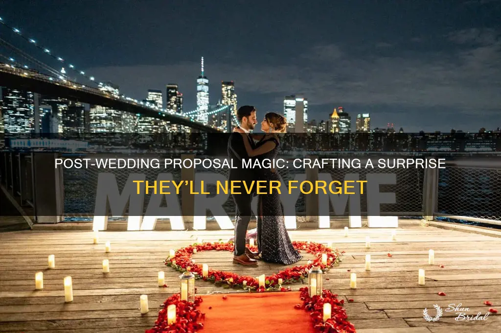 how to pull off a surprise proposal after a wedding