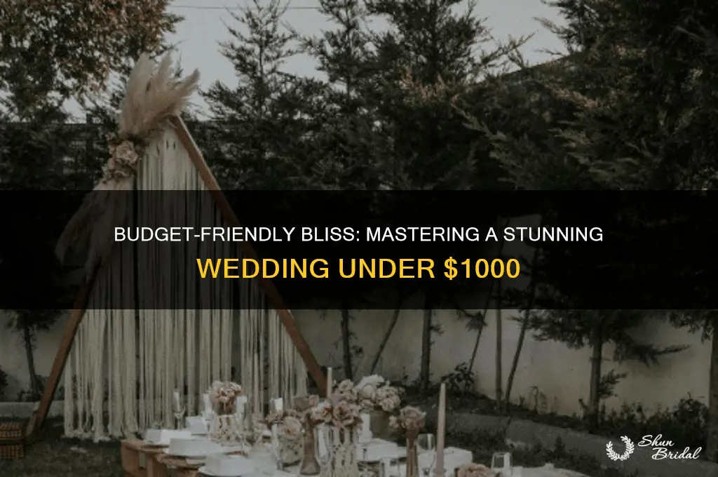how to pull off a wedding under 1000