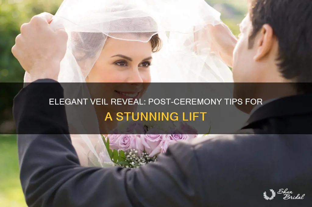 how to pull up a veil after ceremony
