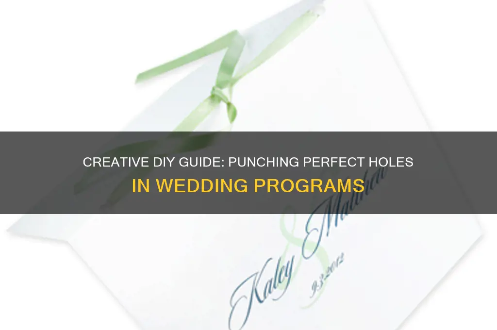 how to punch holes in wedding programs