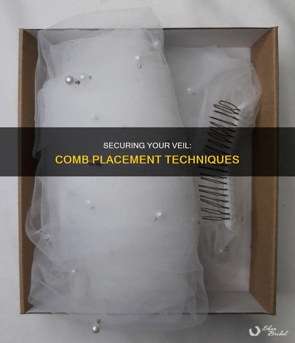 how to put a comb on a wedding veil