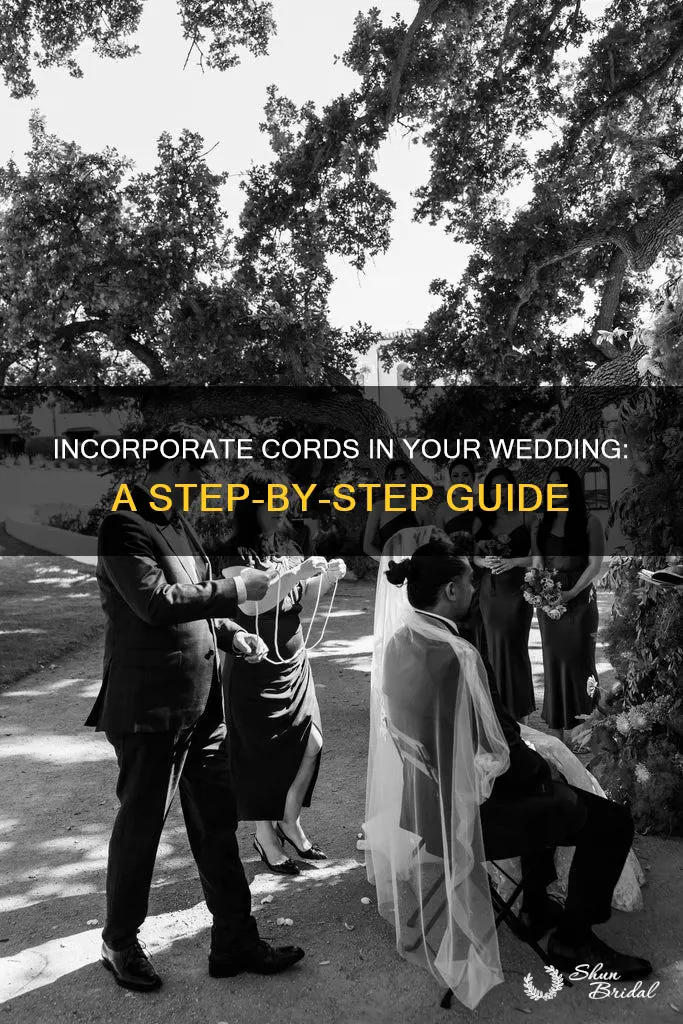 how to put a cord in a wedding