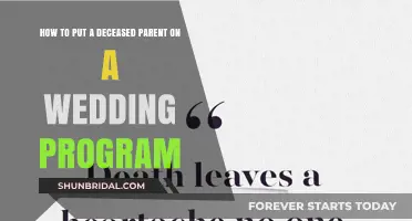 Honoring Deceased Parents: Wedding Program Ideas