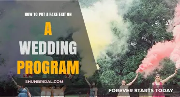Creating a Fake Exit: Wedding Program Strategy