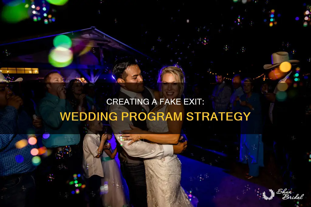 how to put a fake exit on a wedding program