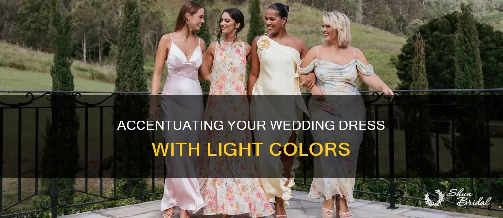 how to put a light color in your wedding dress
