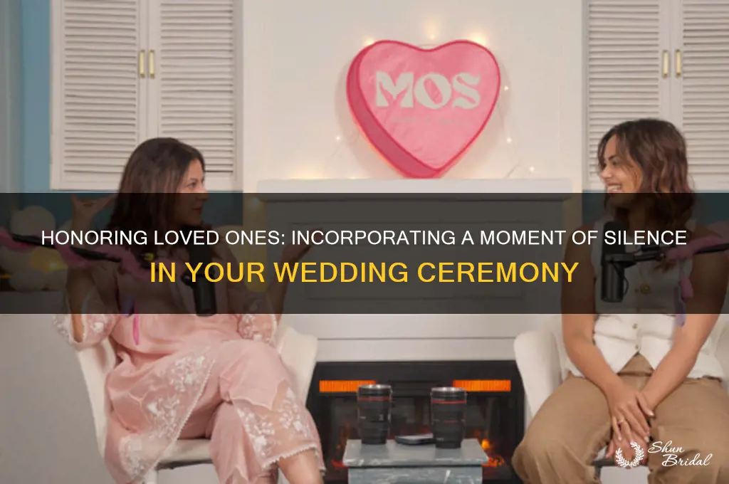 how to put a moment of silence into wedding ceremony