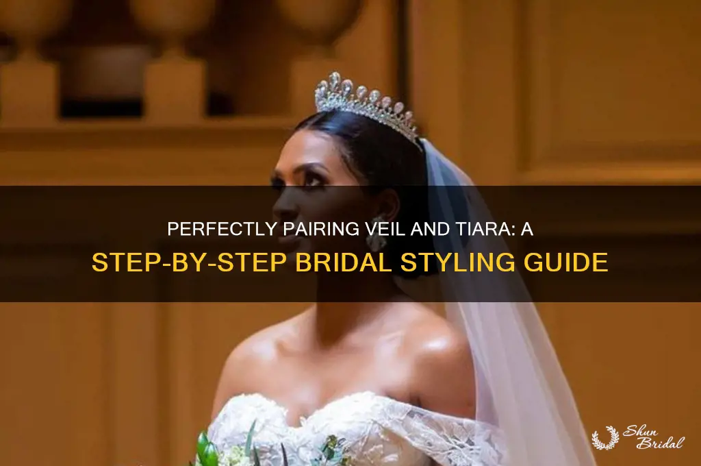 how to put a veil and tiara on
