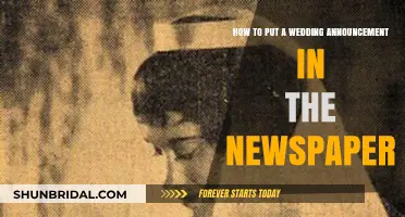 Announcing Your Wedding: Newspaper Edition