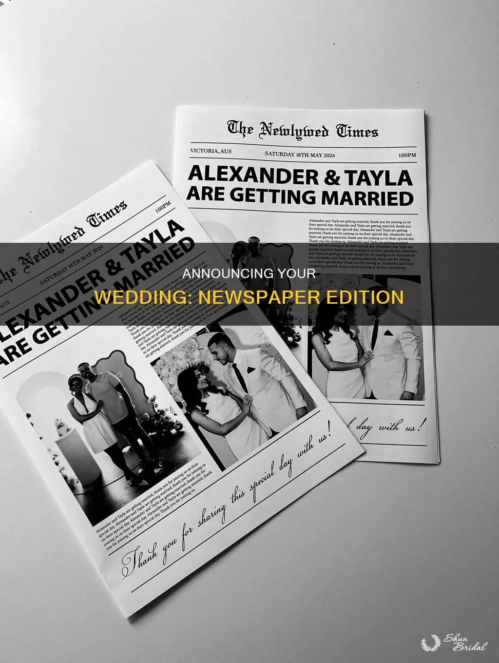 how to put a wedding announcement in the newspaper