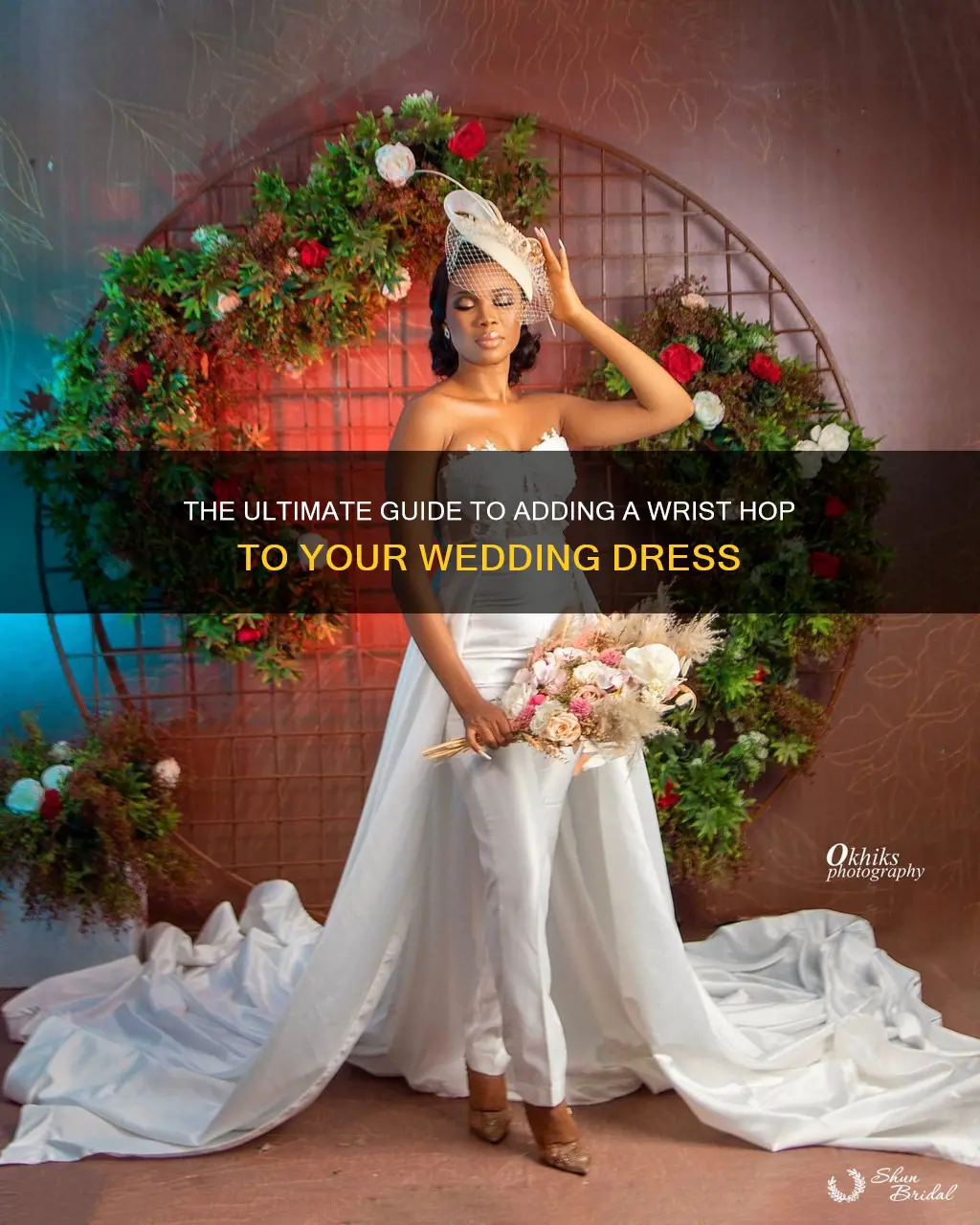 how to put a wrist hop on a wedding dress