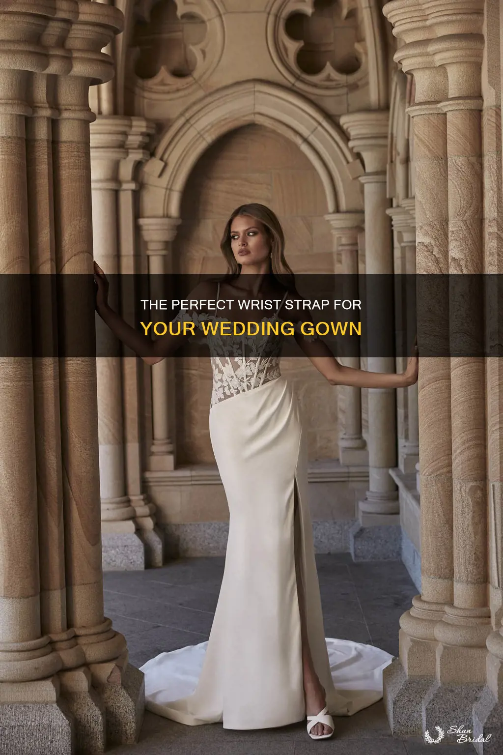 how to put a wrist strap on a wedding dress