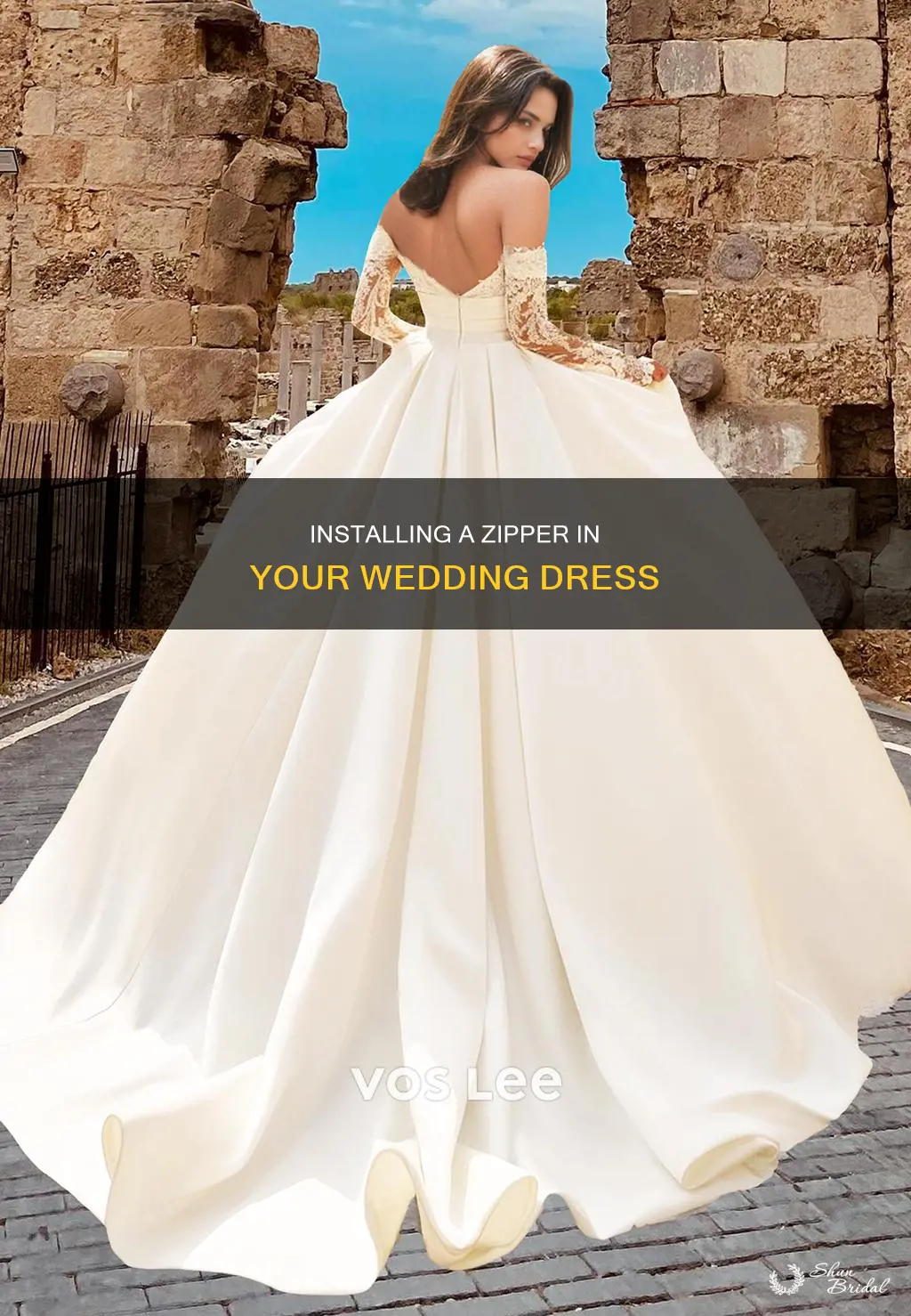 how to put a zipper in a wedding dress