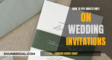 Wedding Invitation Etiquette: Adults-Only Wording