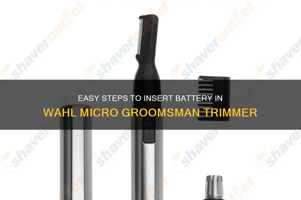 how to put battery in wahl micro groomsman