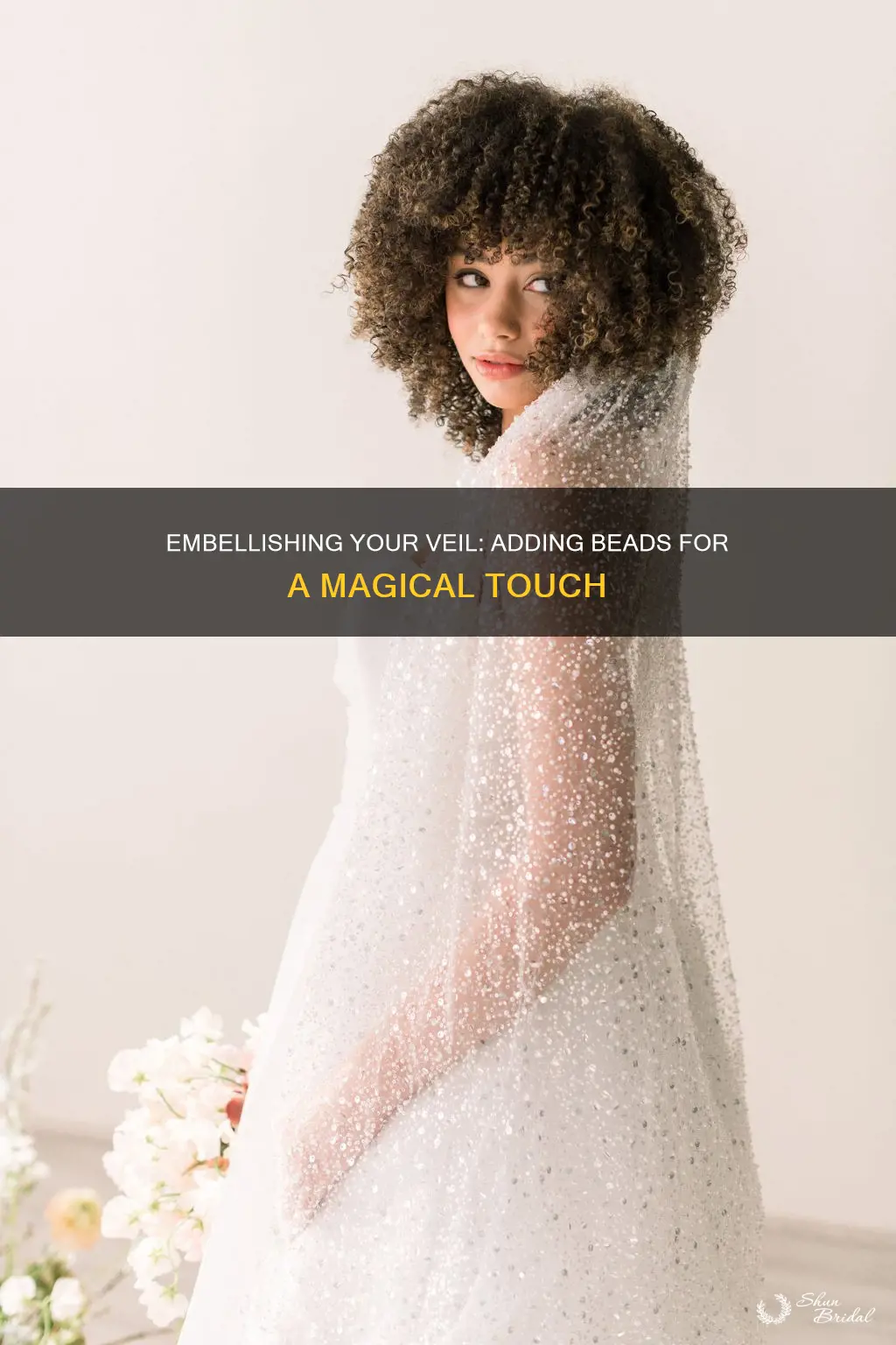how to put beads on a wedding veil