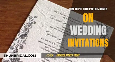 Ways to Include Both Parents' Names on Wedding Invites