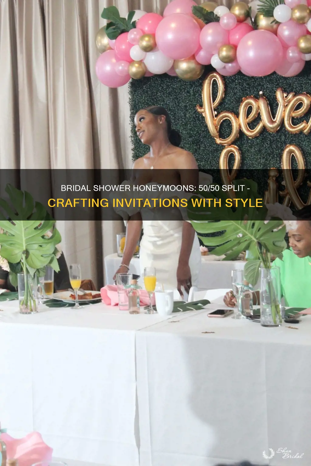 how to put bridal shower honeymoon 50 50 on invite