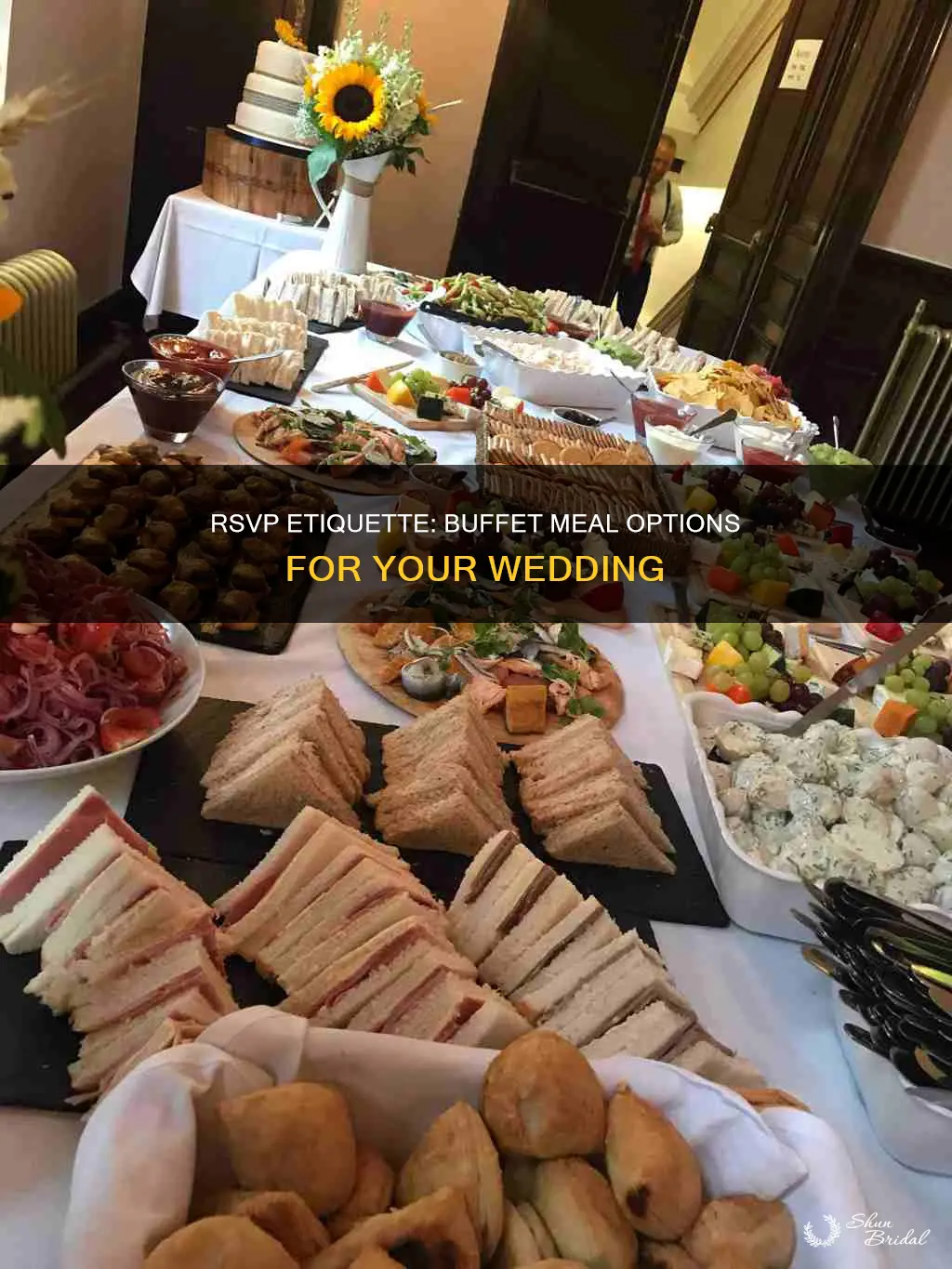 how to put buffet meal on wedding rsvp