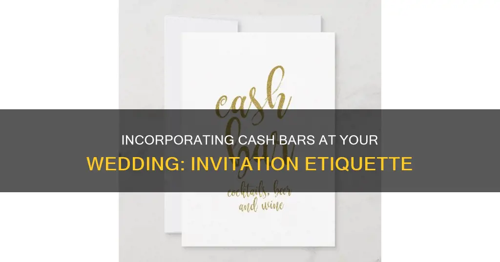 how to put cash bar on wedding invitation