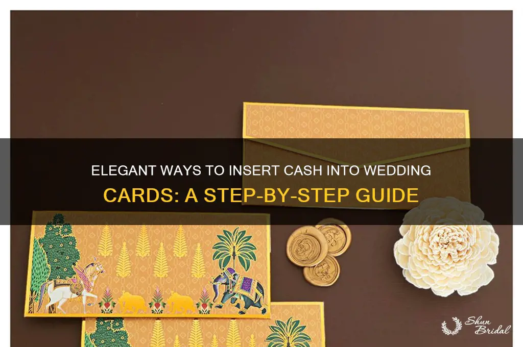 how to put cash in wedding card