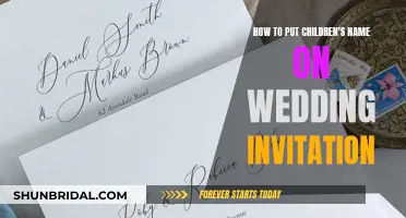 Incorporating Children's Names Gracefully in Your Wedding Invitation