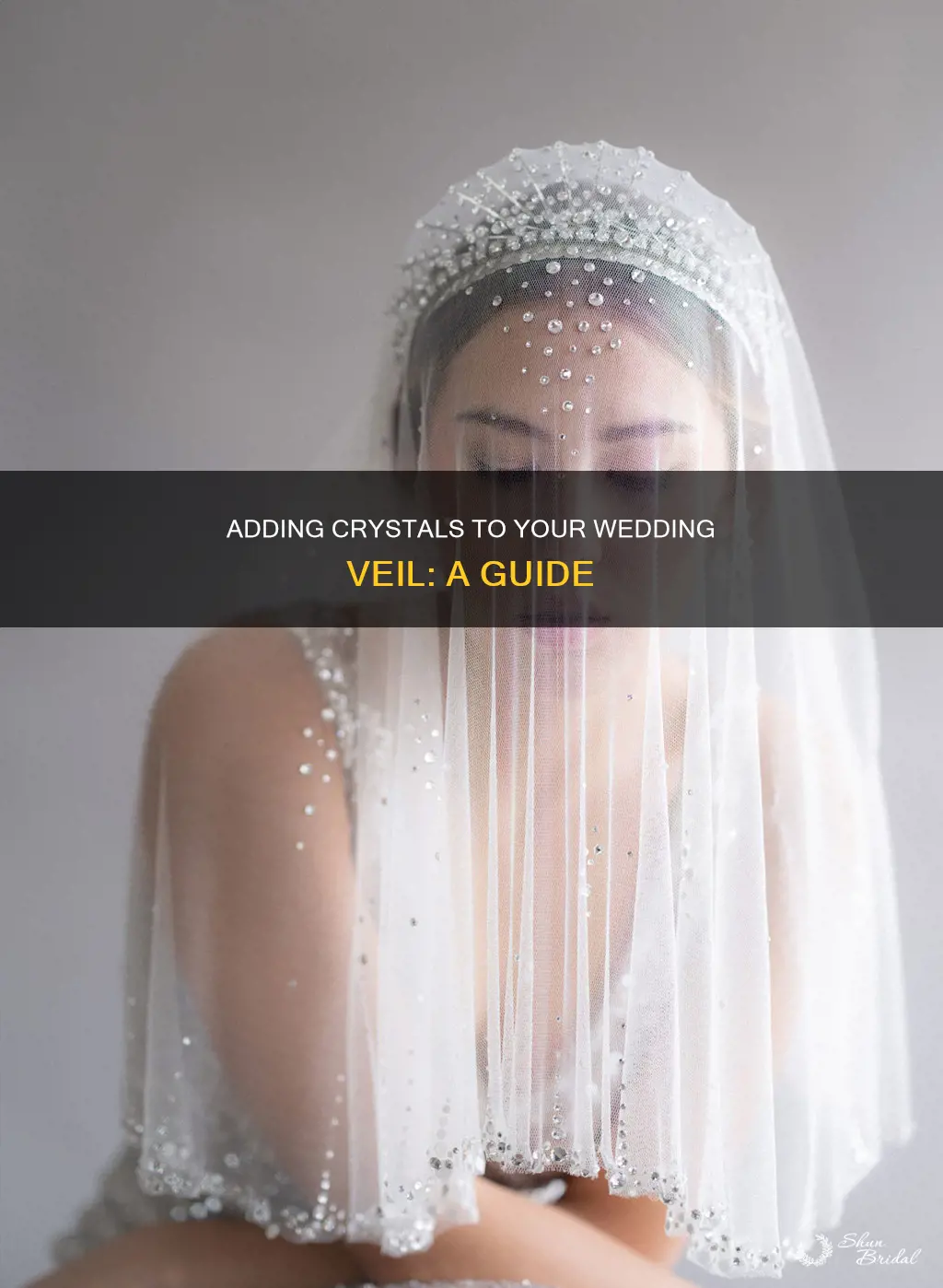 how to put crystals on a wedding veil