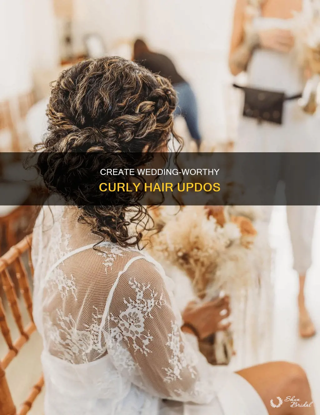 how to put curly hair up for a wedding
