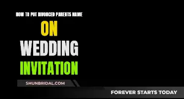 Invitation Wording Etiquette for Divorced Parents of the Bride or Groom