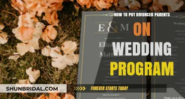Navigating Wedding Programs with Divorced Parents
