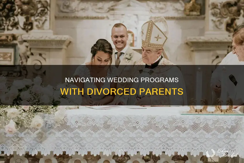 how to put divorced parents on wedding program