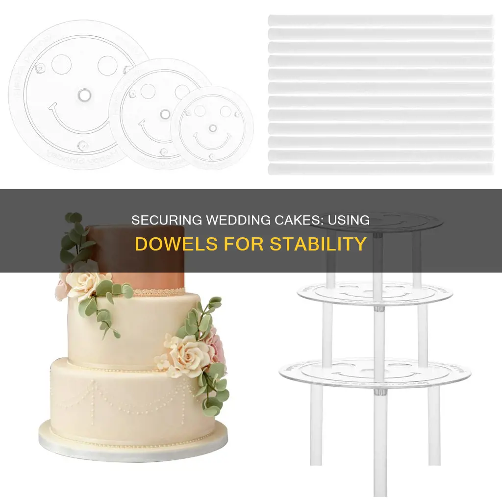 how to put dowels in a wedding cake