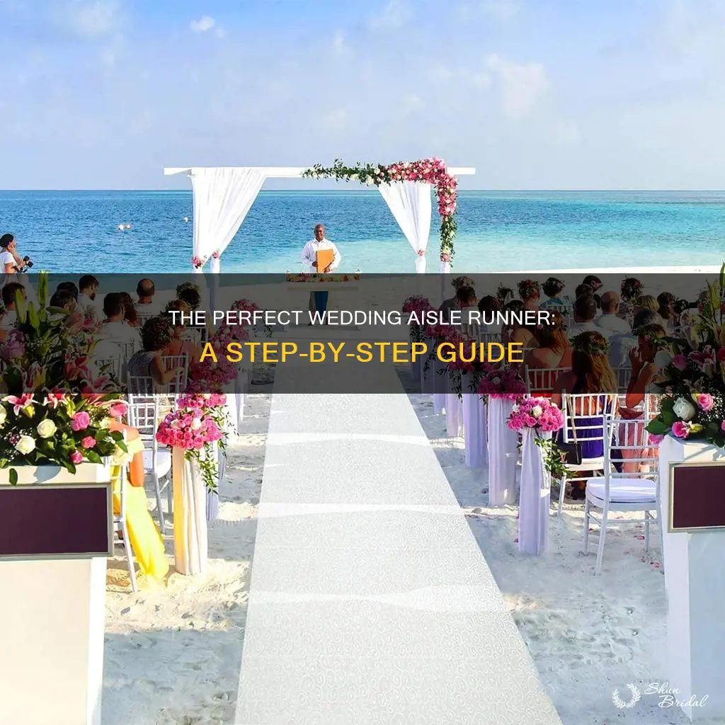 how to put down aisle runner for wedding