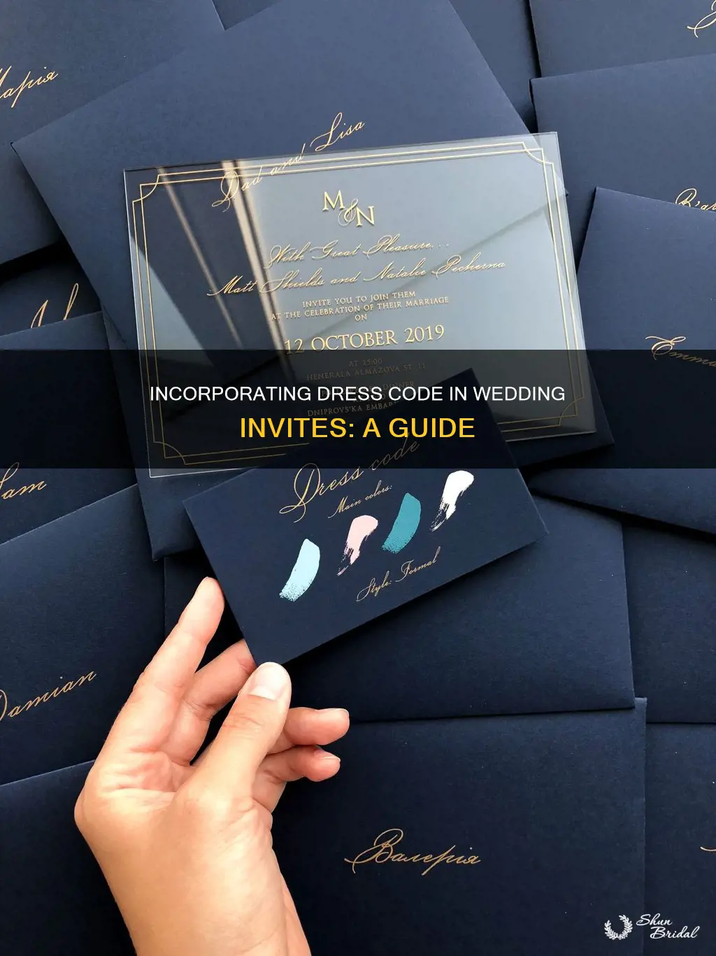 how to put dresscode on wedding invitation