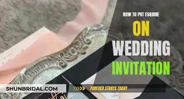 Etiquette Guide: Using 'Esquire' in Wedding Invites