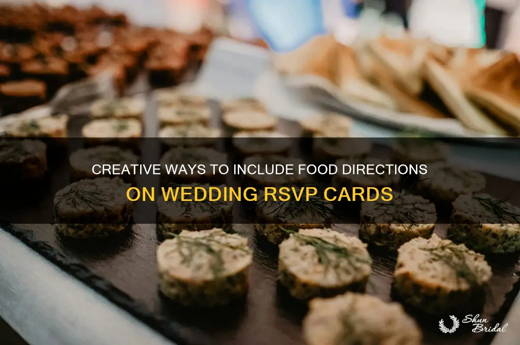 how to put food directions on rsvp wedding cards