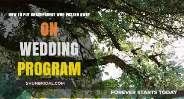 Honoring Deceased Grandparents: Wedding Program Guide
