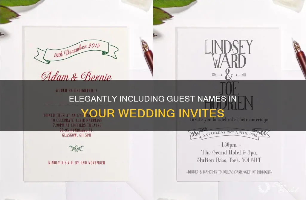 how to put guest names on wedding invitations