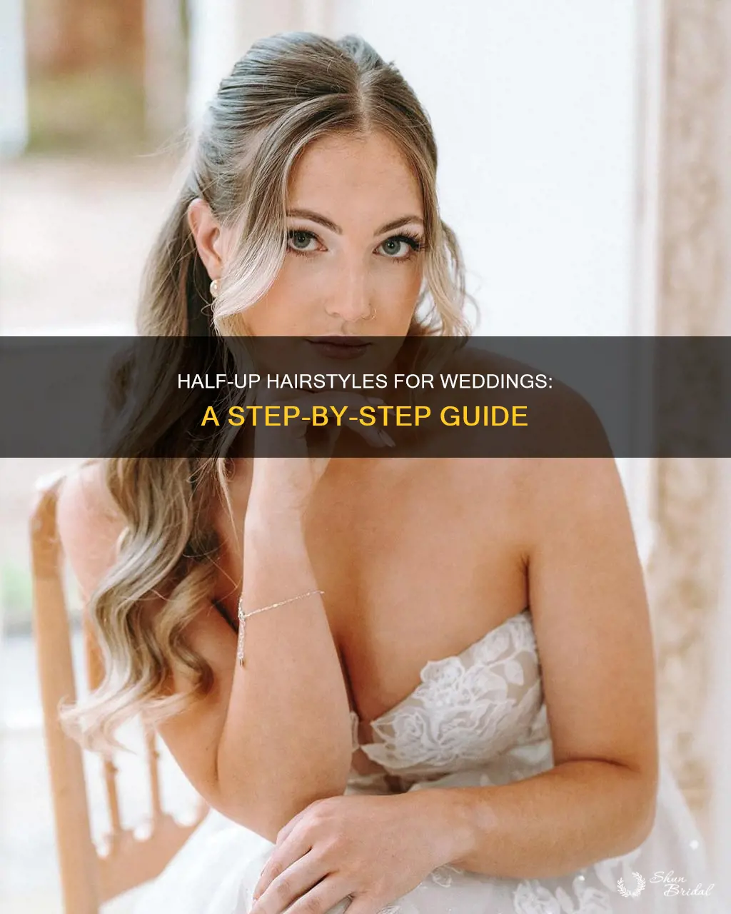 how to put hair half up for wedding