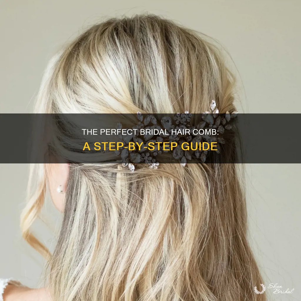 how to put in wedding hair comb