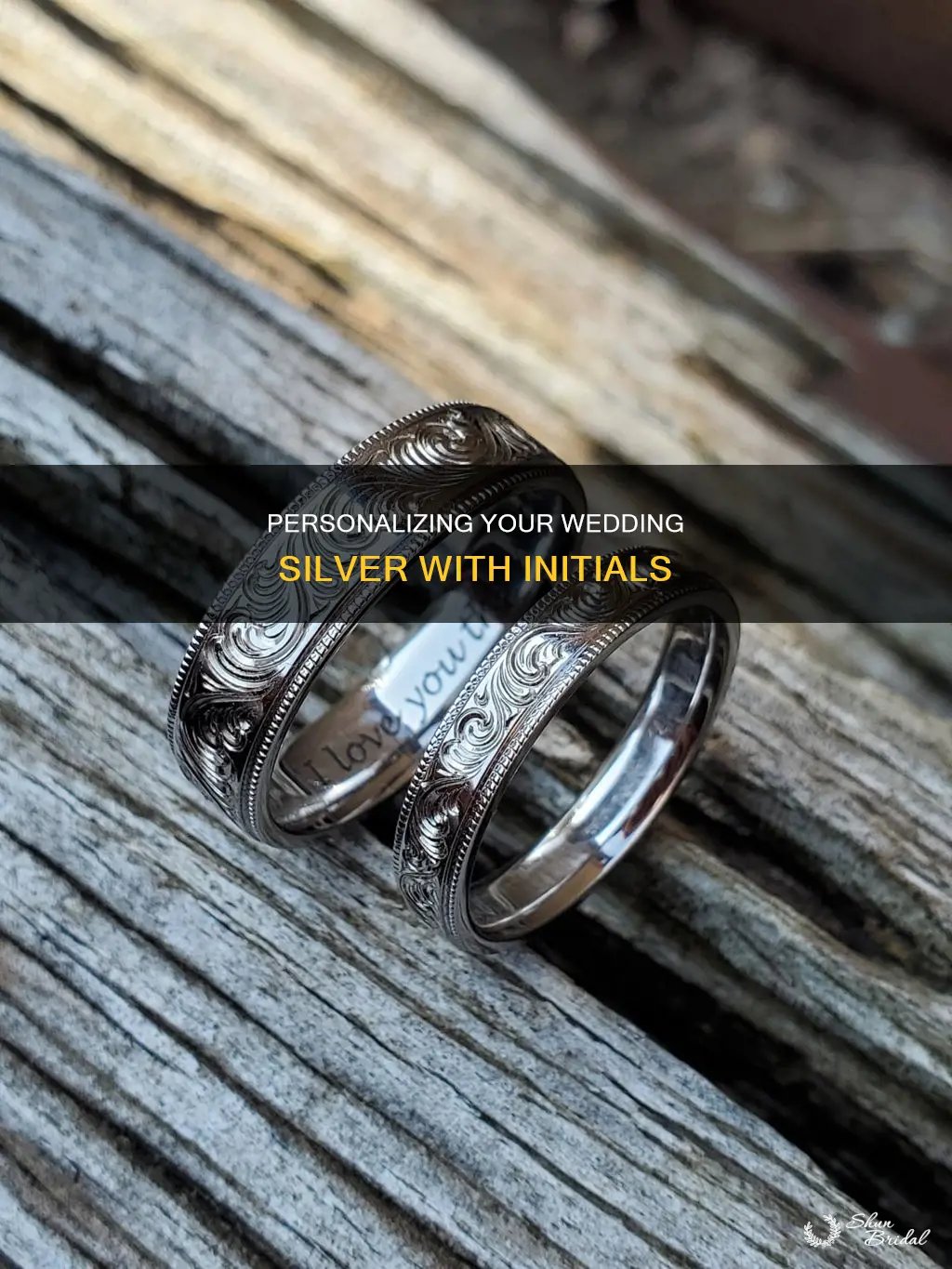 how to put initals on silver for wedding