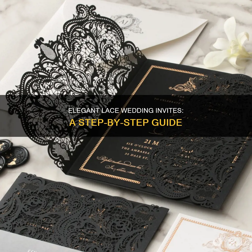 how to put lace on wedding invitations